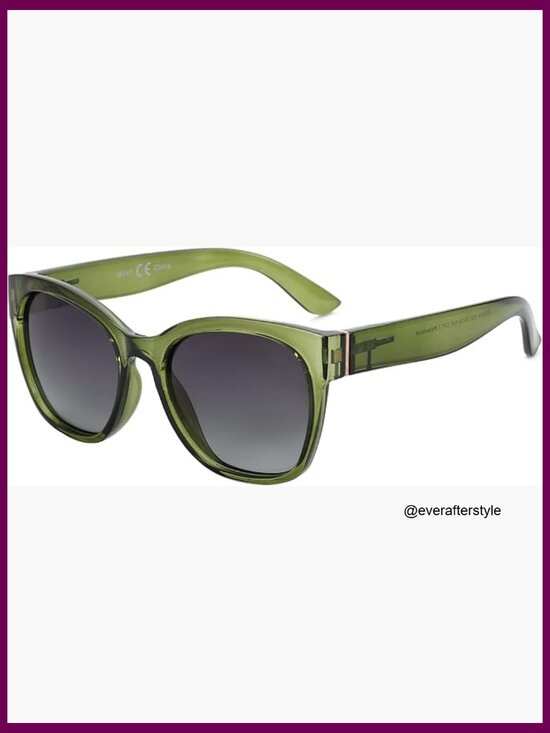 Cateye Polarized Sunglasses with UV400 Protection, Oversized Retro Shades main image 6